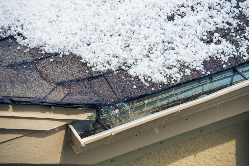 hail on roof